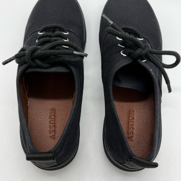 Moussy Classic Black Women's Canvas Sneakers Size 6 - Picture 7 of 15